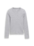Henley Langarmshirt mit Rippstruktur