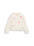 Strickpullover mit Blumen-Stickerei