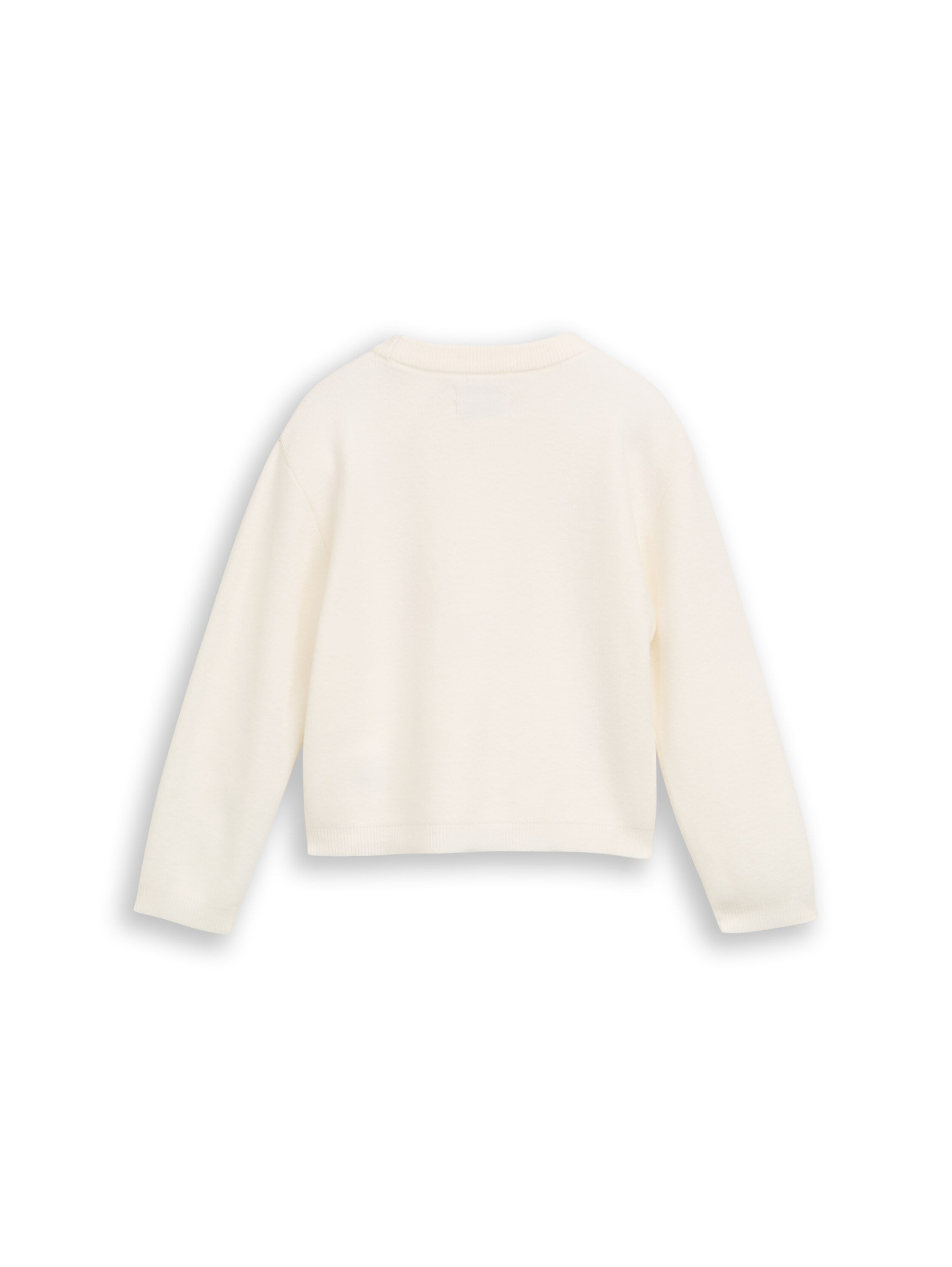 Strickpullover mit Blumen-Stickerei