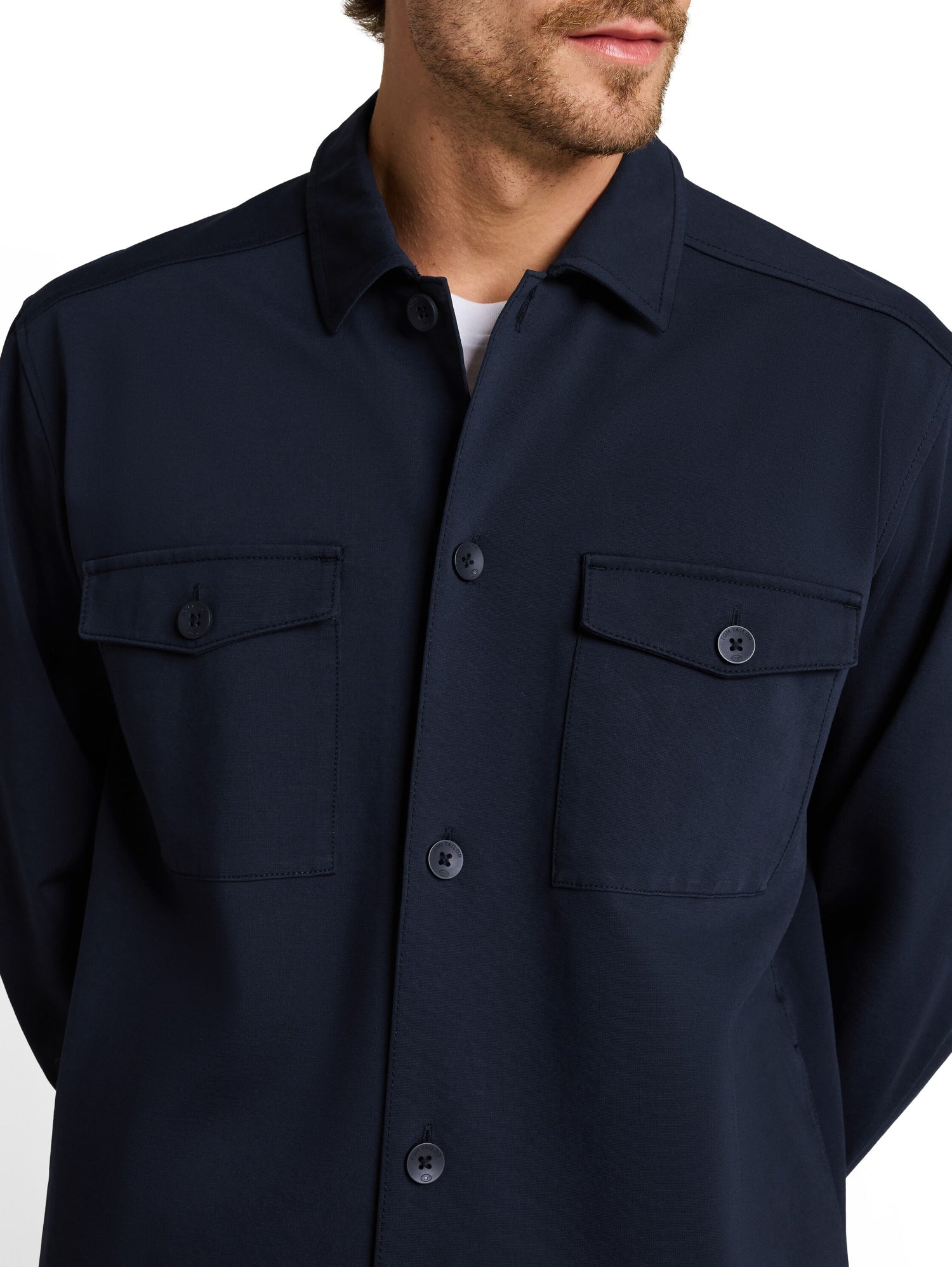 Sweat–Overshirt mit Taschen