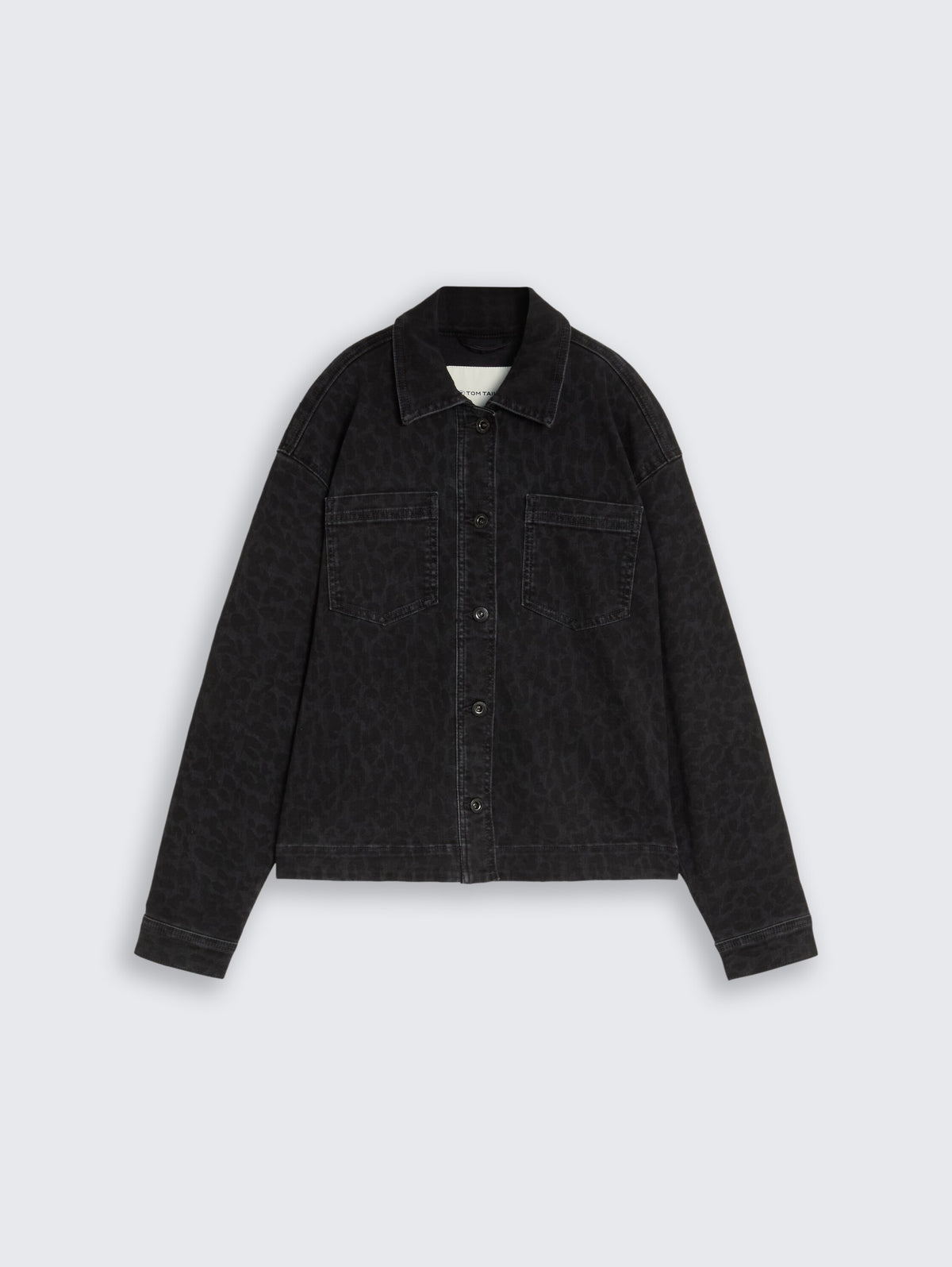 Jeansjacke mit Leo-Print