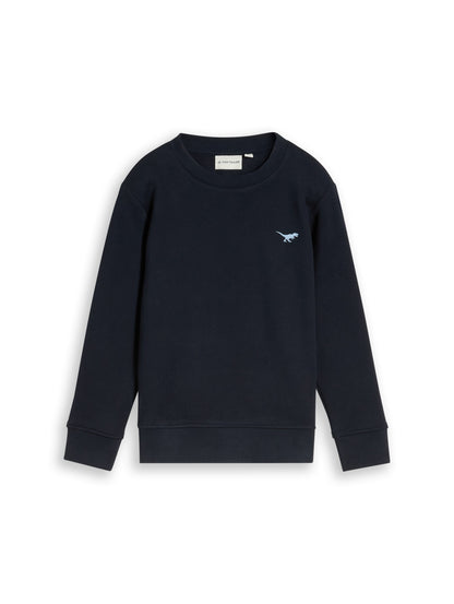 Sweatshirt mit Dino-Stickerei