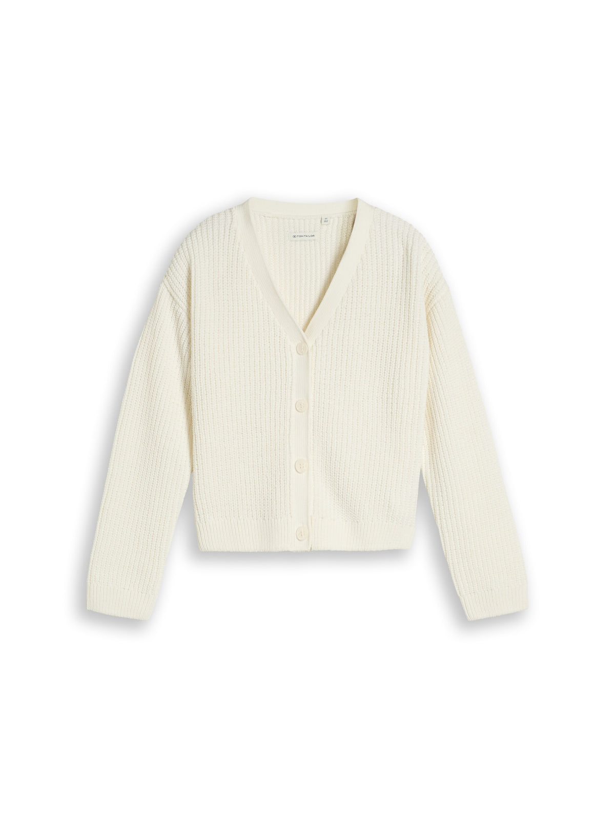 Cropped Cardigan mit V-Ausschnitt