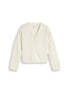 Cropped Cardigan mit V-Ausschnitt