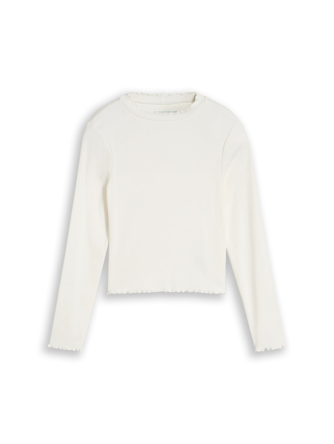 Cropped Shirt mit Rippstruktur