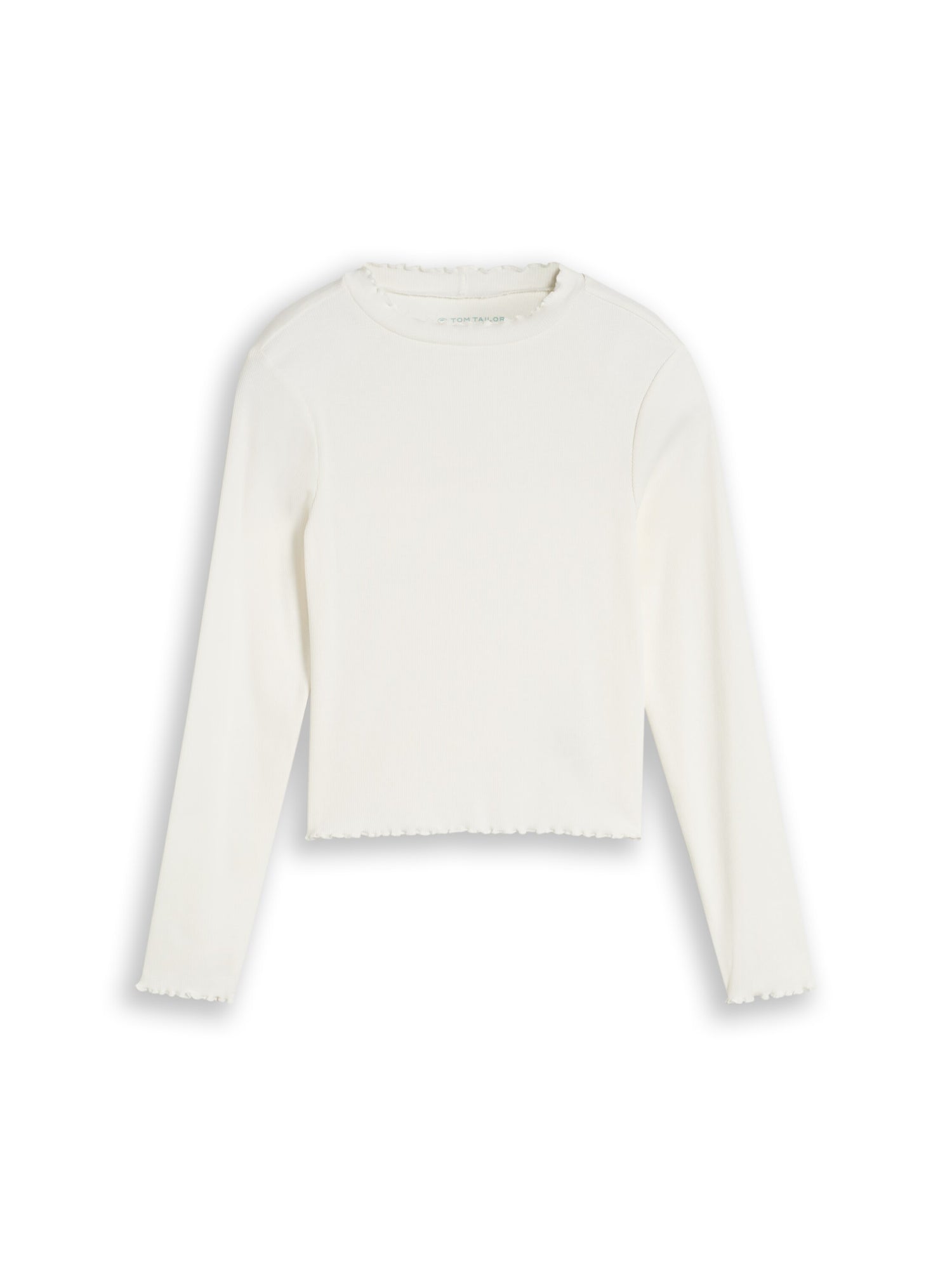 Cropped Shirt mit Rippstruktur