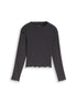 Cropped Shirt mit Rippstruktur