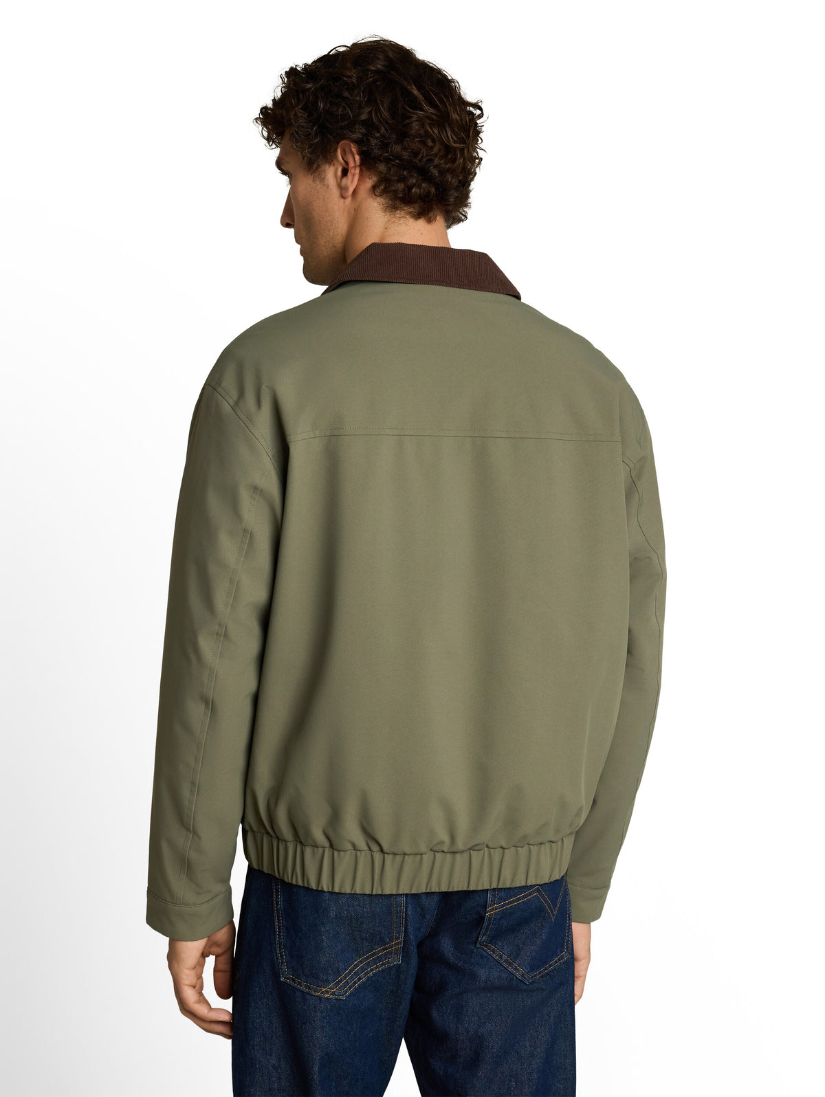 Blouson Jacke mit Cord-Kragen