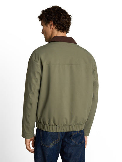 Blouson Jacke mit Cord-Kragen