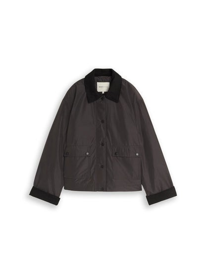 Übergangjacke mit Cord-Kragen