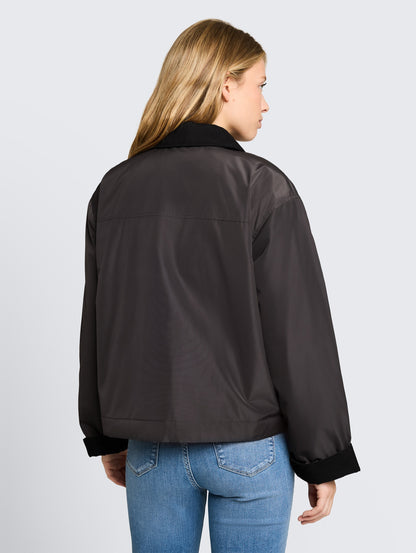 Übergangjacke mit Cord-Kragen