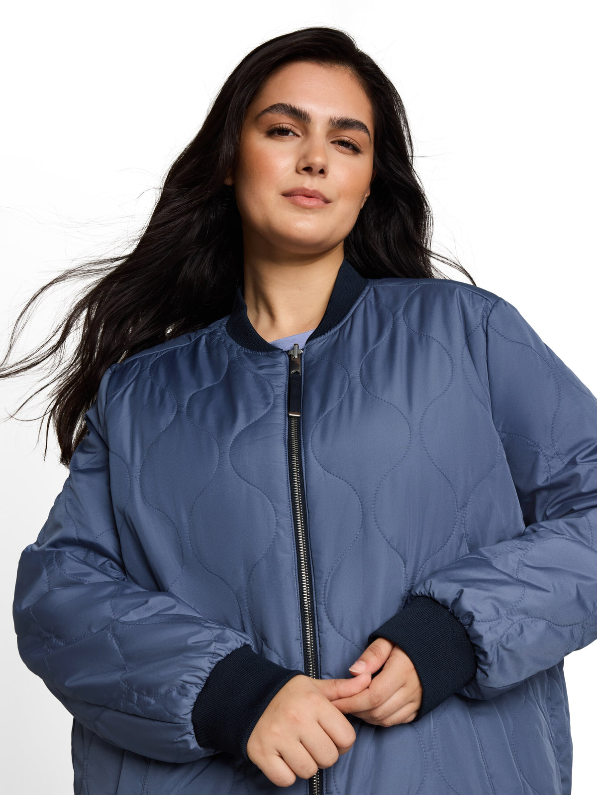 Plus Size - 2-in-1 Wendejacke mit Bomberkragen
