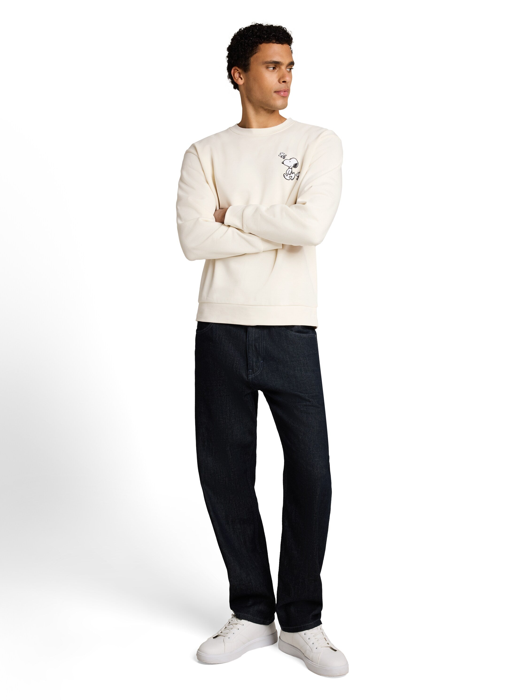 Relaxed Fit Sweatshirt mit Snoopy-Rückenprint
