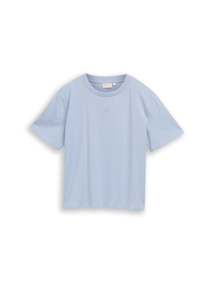 Boxy Fit T-Shirt mit Stickerei