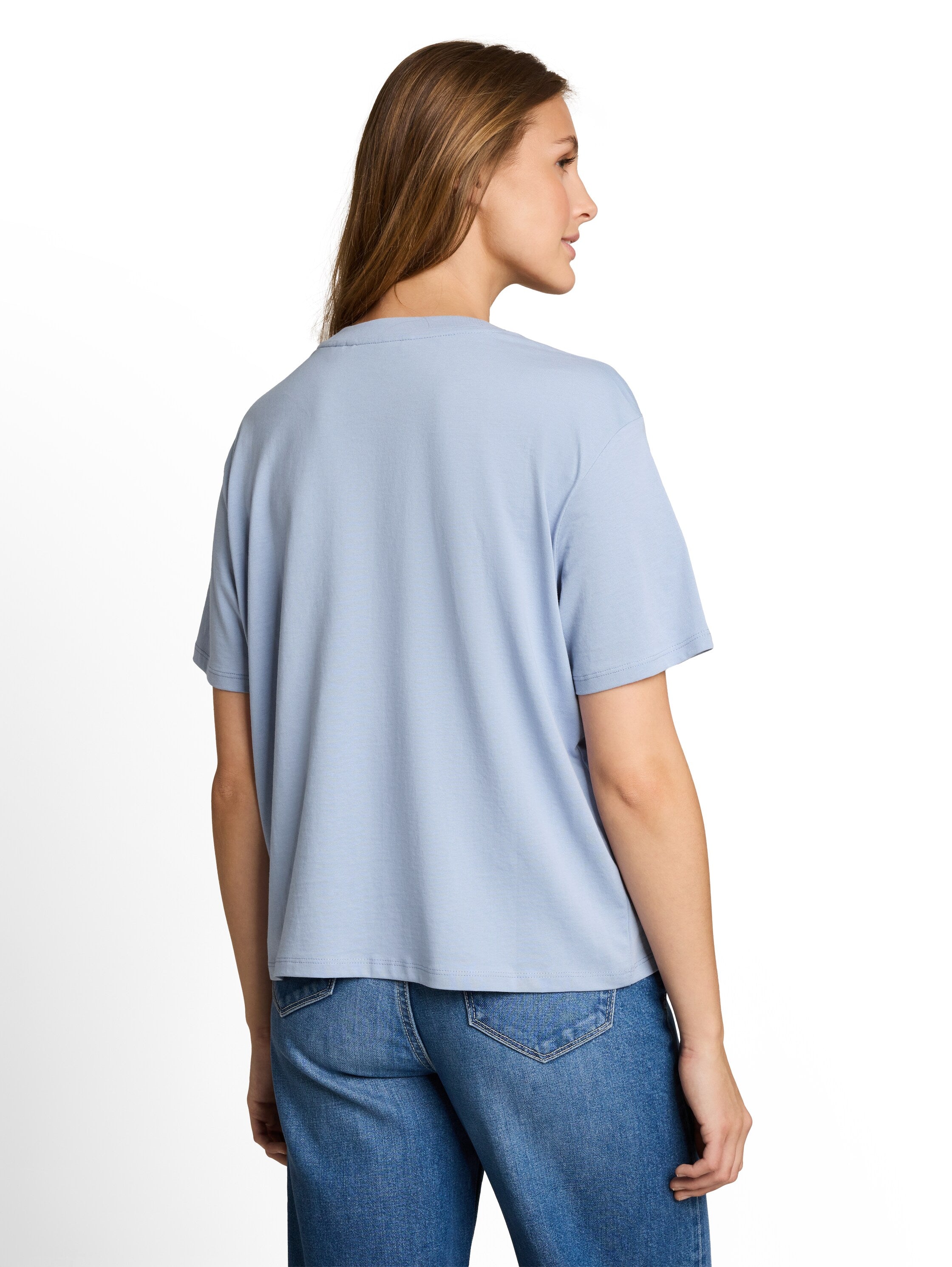 Boxy Fit T-Shirt mit Stickerei