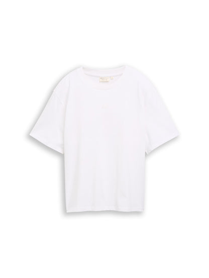 Boxy Fit T-Shirt mit Stickerei