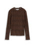 Slim Fit Langarmshirt aus Spitze