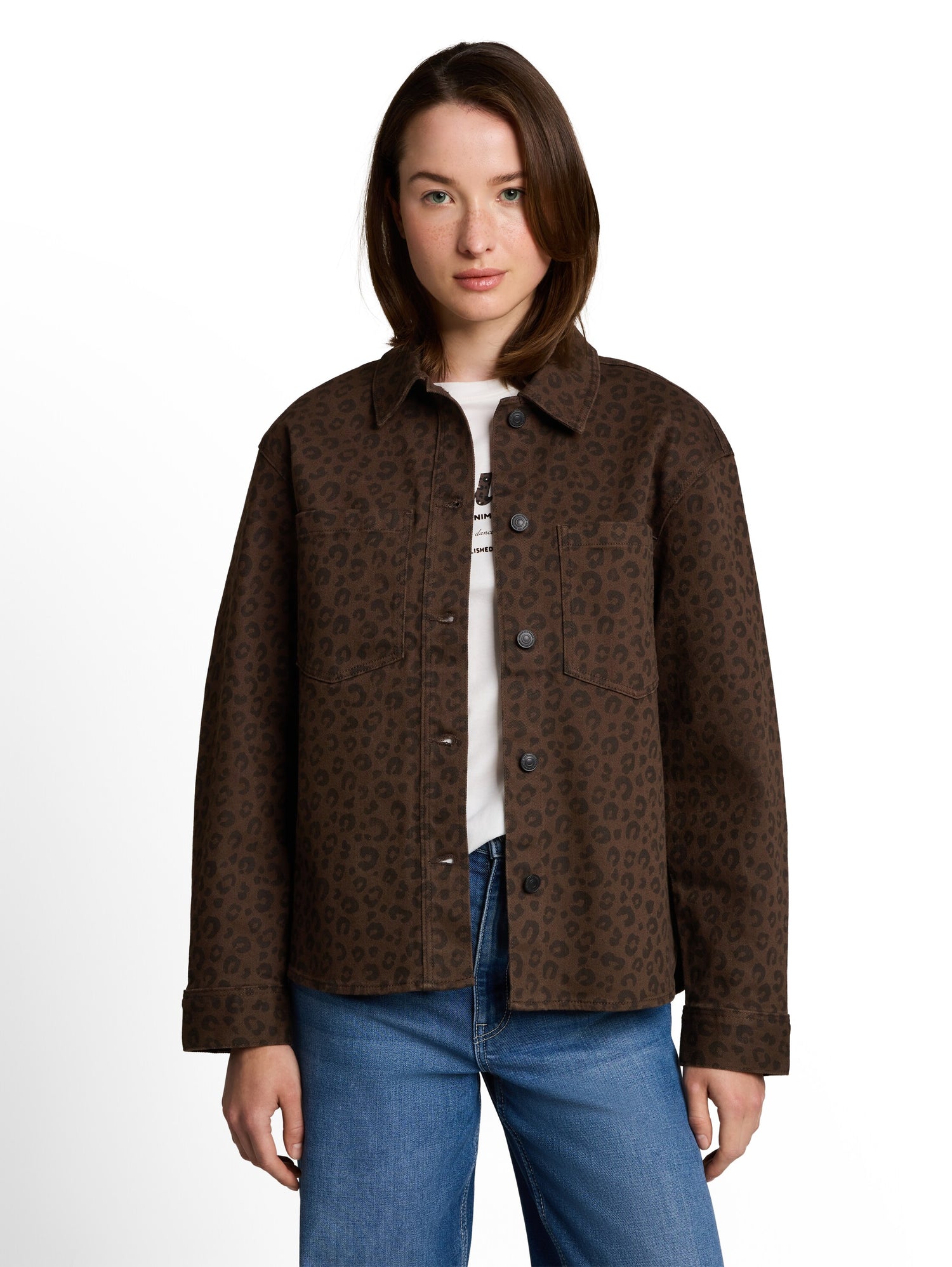 Übergangsjacke mit Leo-Print