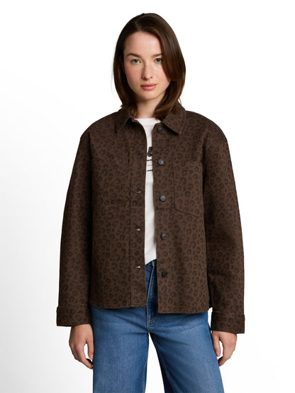 Übergangsjacke mit Leo-Print