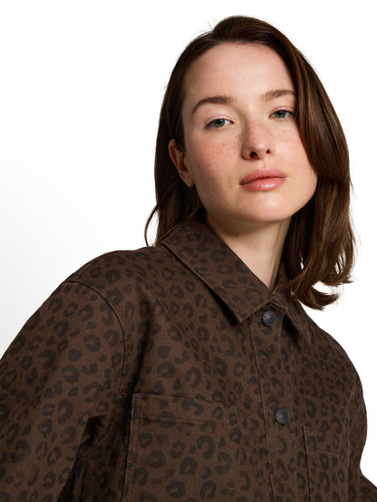 Übergangsjacke mit Leo-Print