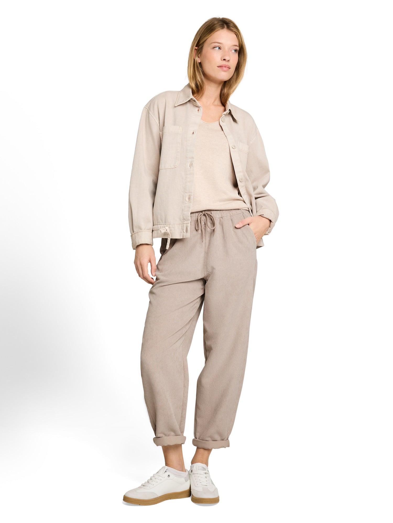Barrel Cordhose mit Kordelzug