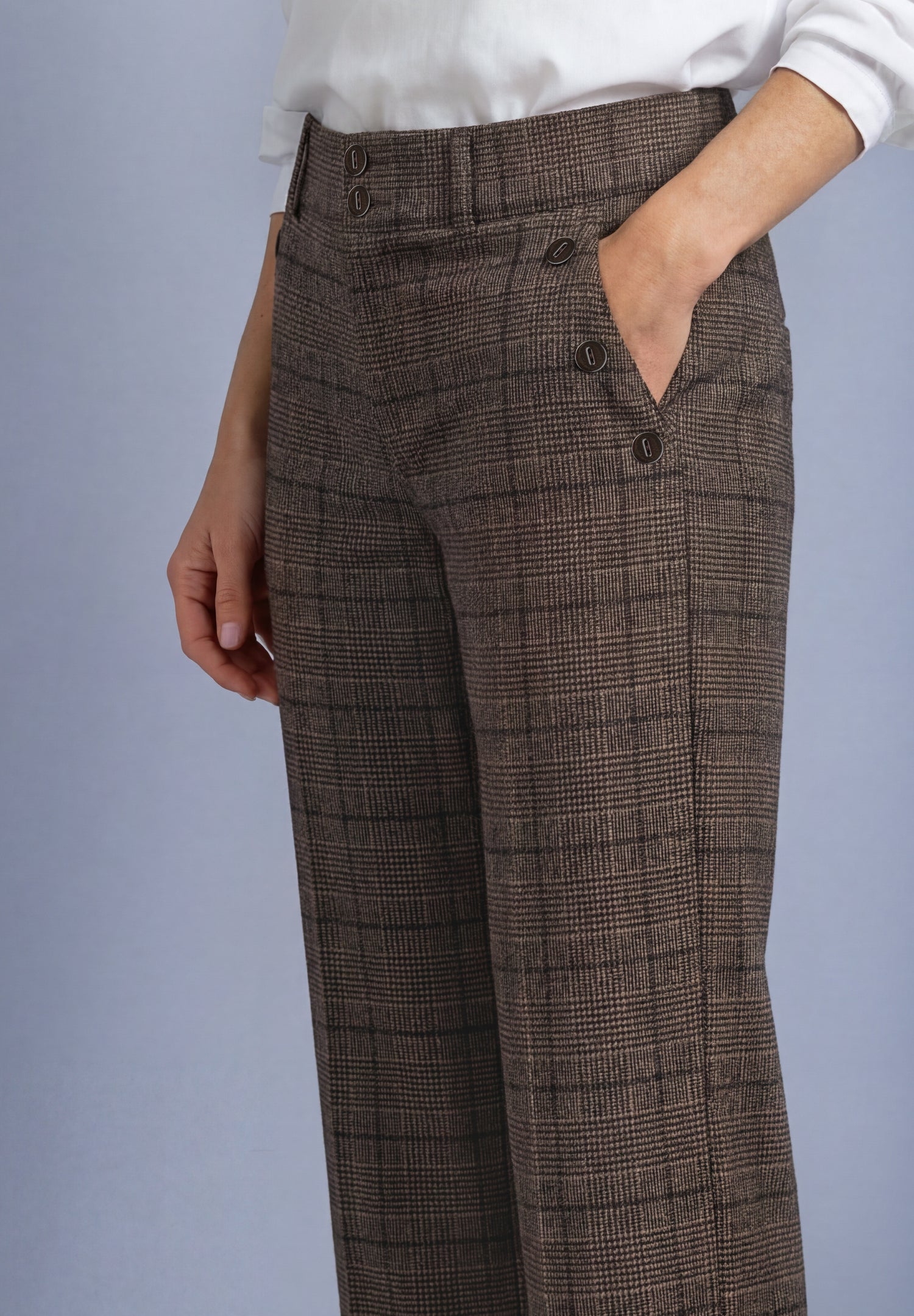 High Waist Straigt Leg Hose im Casual Fit
