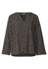 3/4-Arm Bluse mit Split Neck und Print