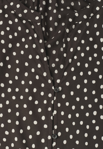 3/4-Arm Bluse mit Split Neck und Print