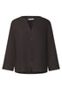 3/4-Arm Bluse mit Split Neck