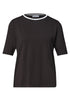 T-Shirt mit Rundhals und Kontrastdetail