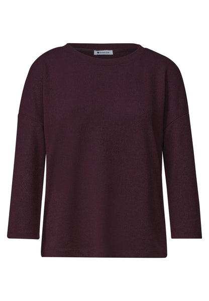 3/4-Arm Shirt in Strick-Optik
