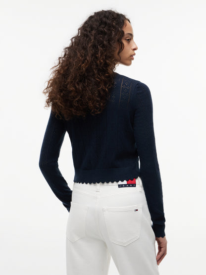TJW POINTELLE CARDIGAN