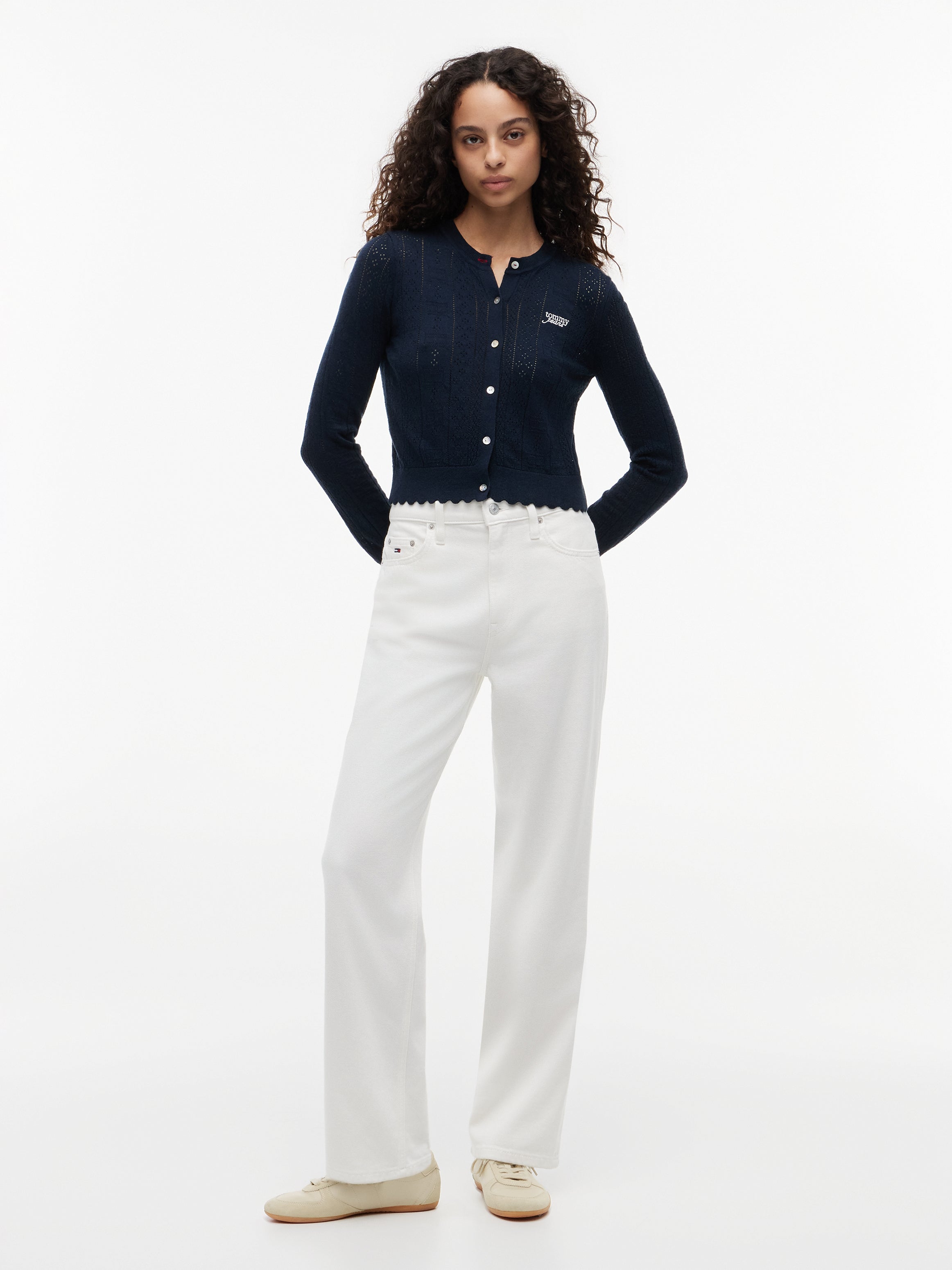 TJW POINTELLE CARDIGAN
