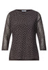 3/4-Arm Shirt aus Mesh mit Print