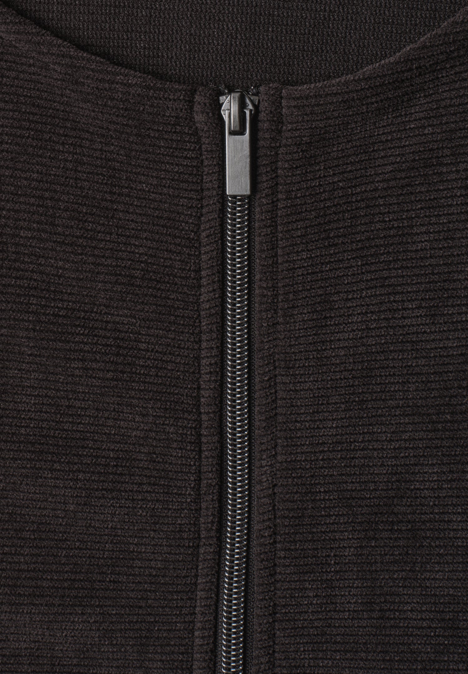 Jacke mit Rundhals in Cord-Optik