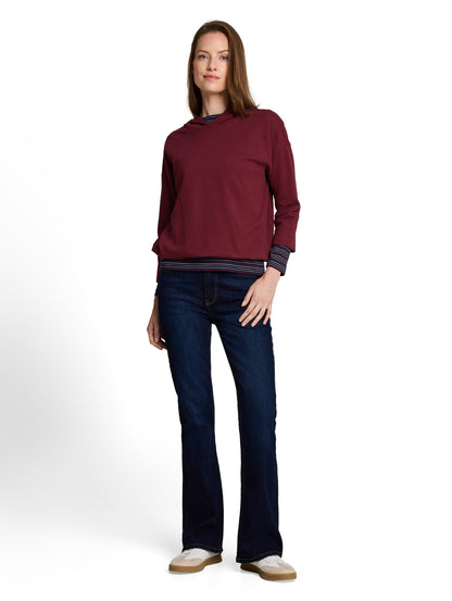 Hoodie Langarmshirt mit Kordelzug
