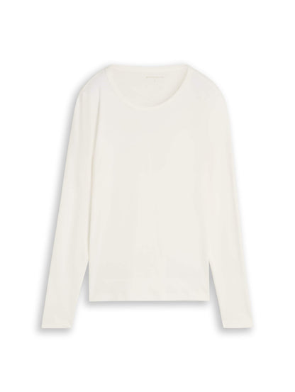 Basic Langarmshirt aus Baumwolle