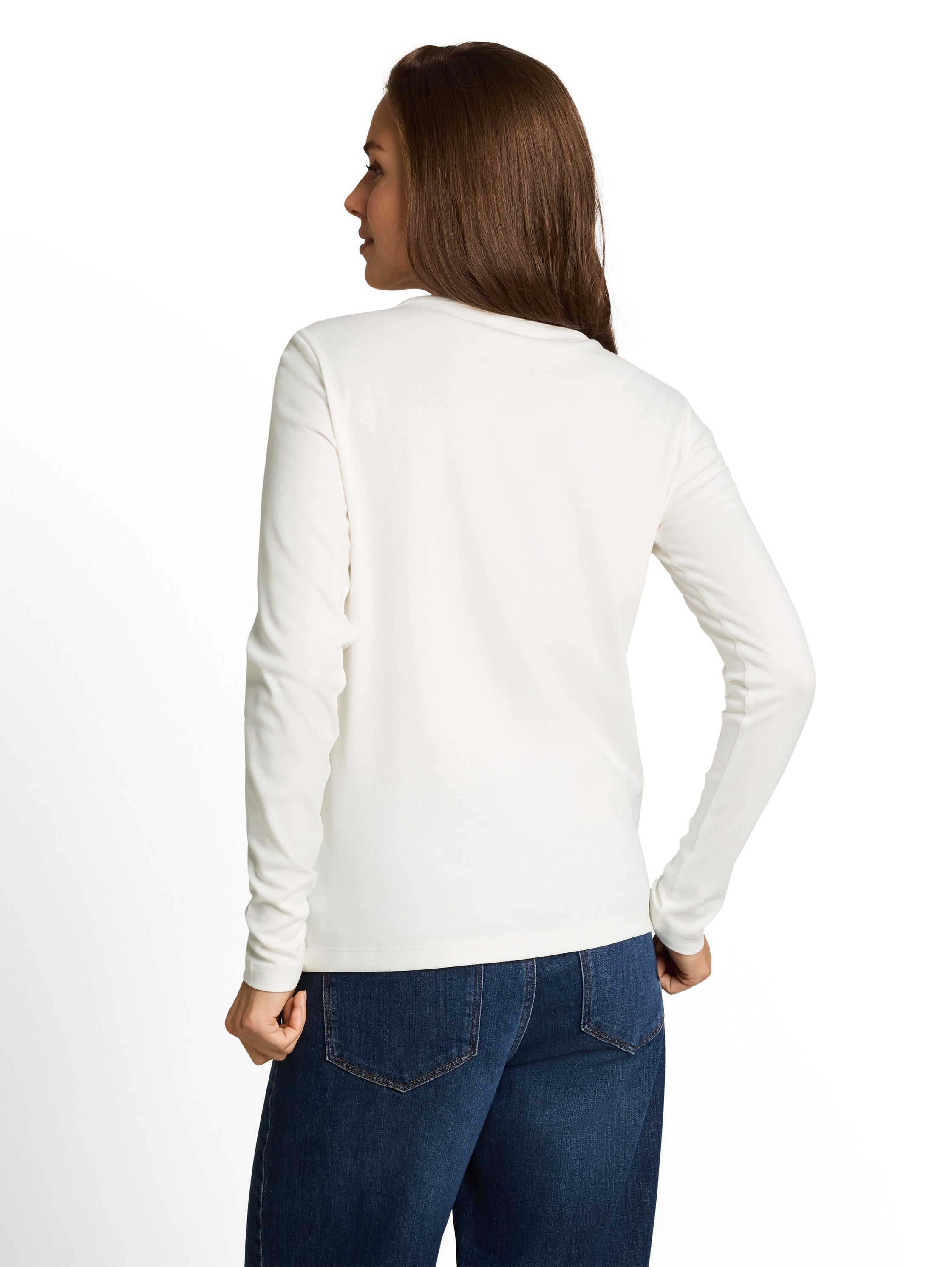 Basic Langarmshirt aus Baumwolle