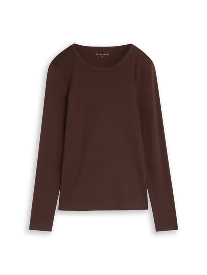 Basic Langarmshirt aus Baumwolle