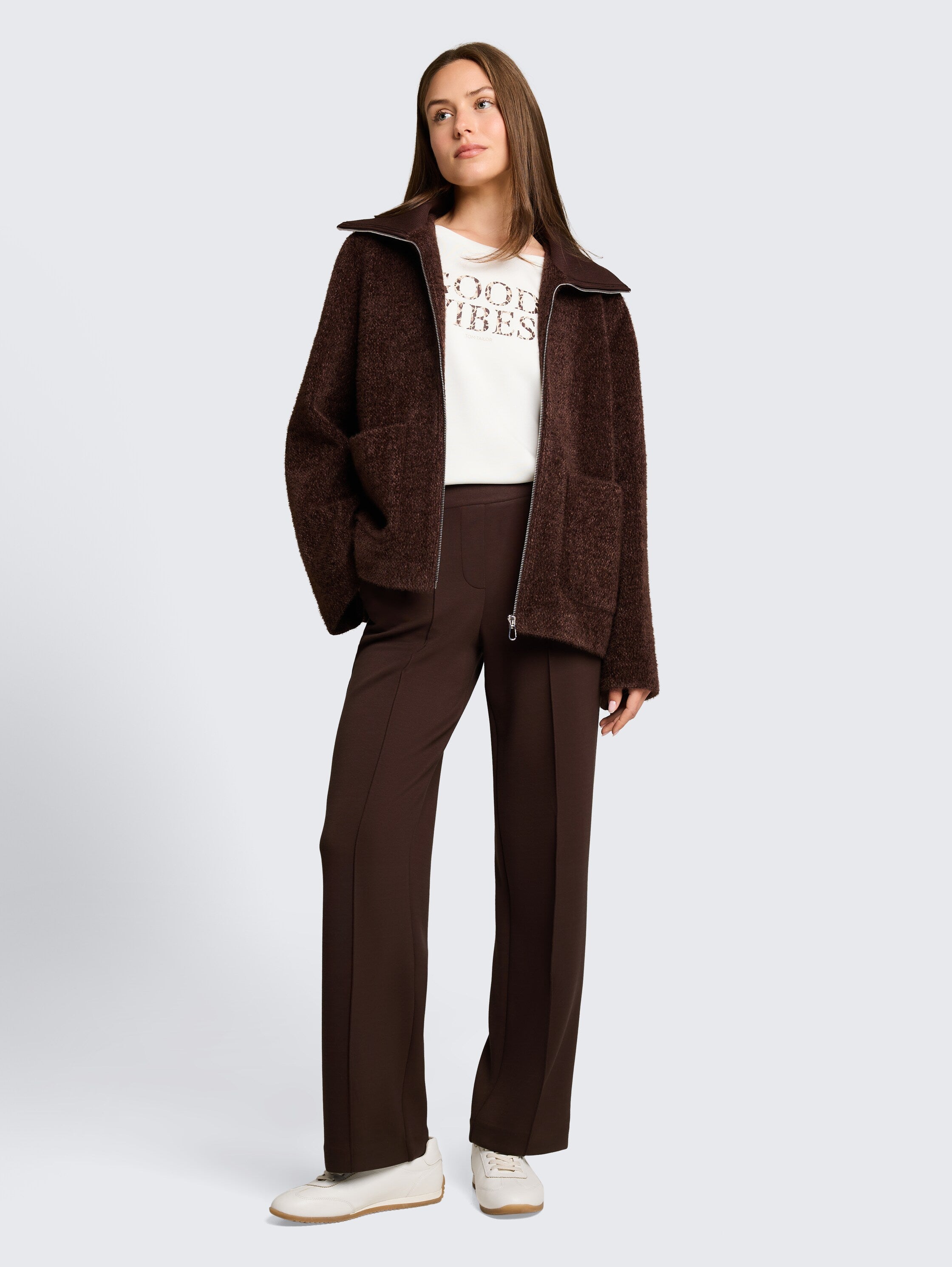 Cosy Jacke mit Taschen
