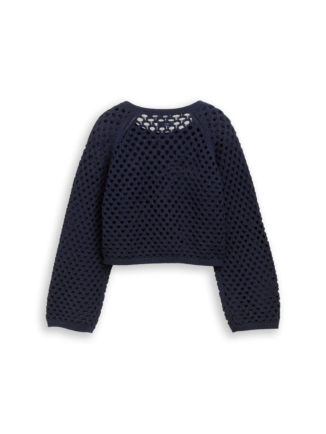 Cropped Strickpullover mit Lochmuster