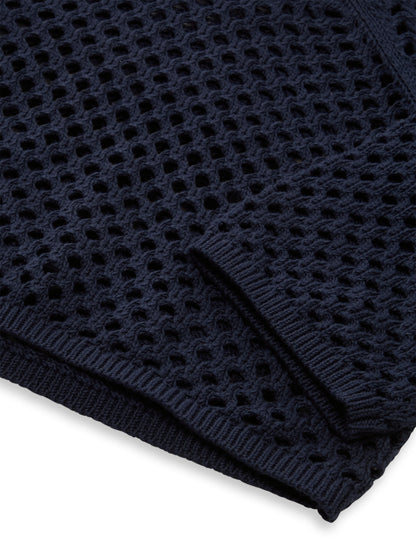 Cropped Strickpullover mit Lochmuster