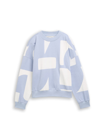 Loose Fit Sweatshirt mit Muster