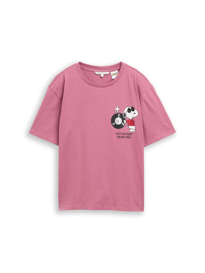 Boxy Fit T-Shirt mit Snoopy-Print
