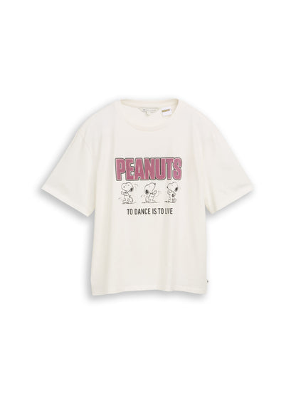 Boxy Fit T-Shirt mit Snoopy-Print