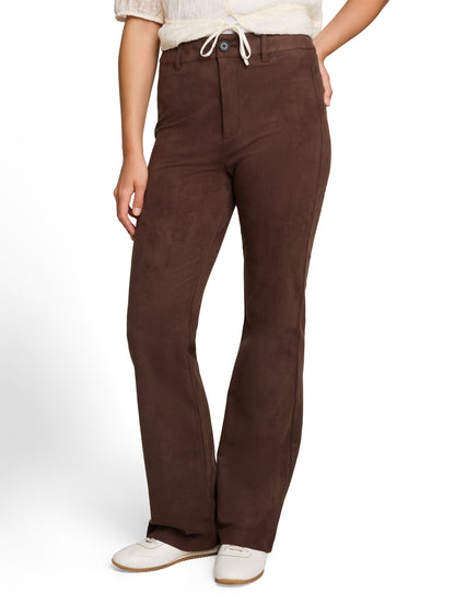 Flared Hose in Wildleder-Optik