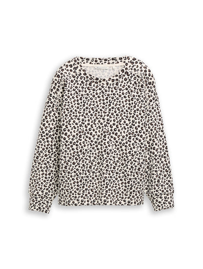 Loose Fit Sweatshirt mit Leo-Print