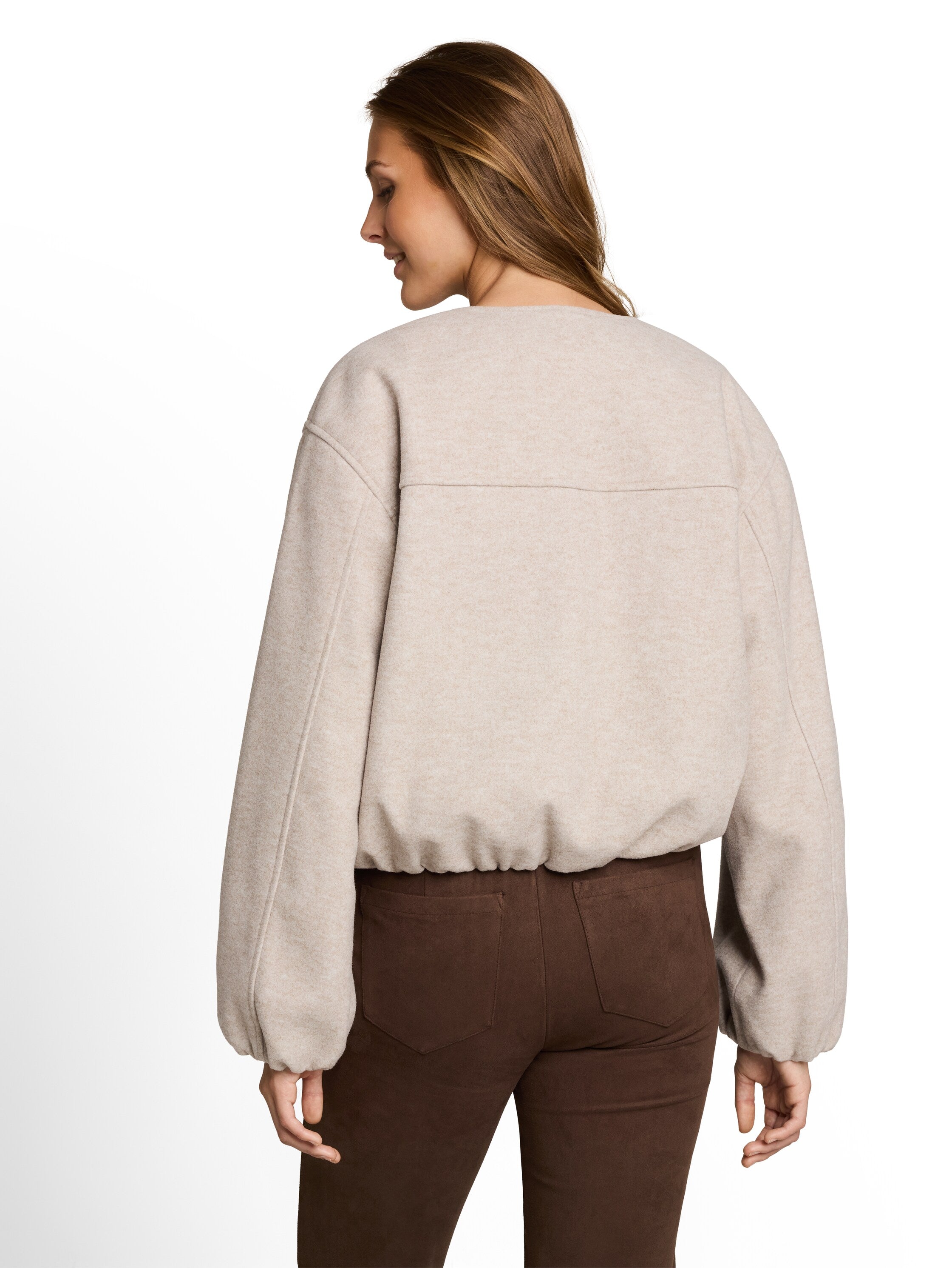 Blouson Jacke in Melange-Optik