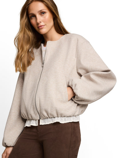 Blouson Jacke in Melange-Optik