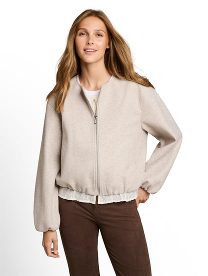Blouson Jacke in Melange-Optik